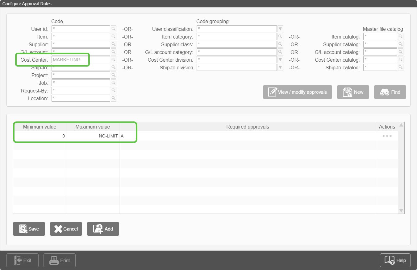 Configure Approval Rules - one field-2020